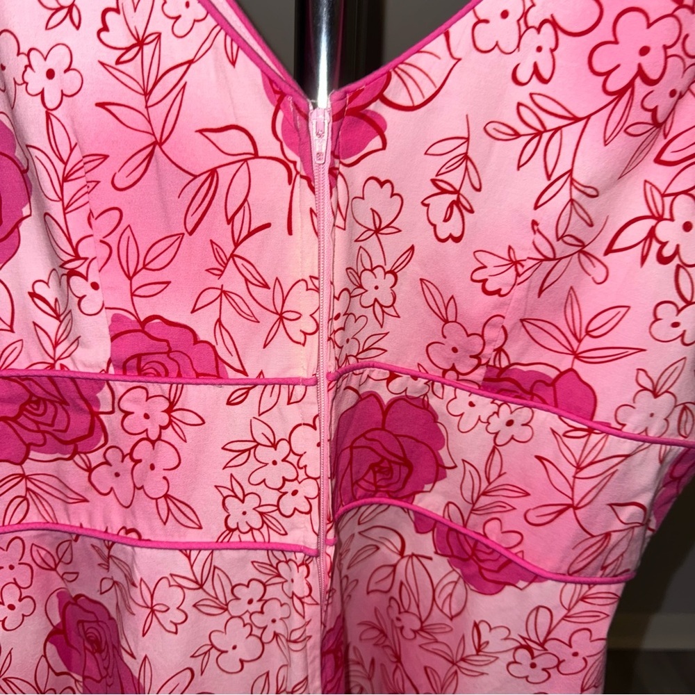 New York & Company Women’s Size 14 Pink Rose Sleeveless Dress - Picture 6 of 6